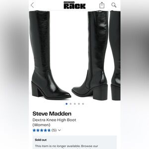 Steve Madden Dextra knee high boot black